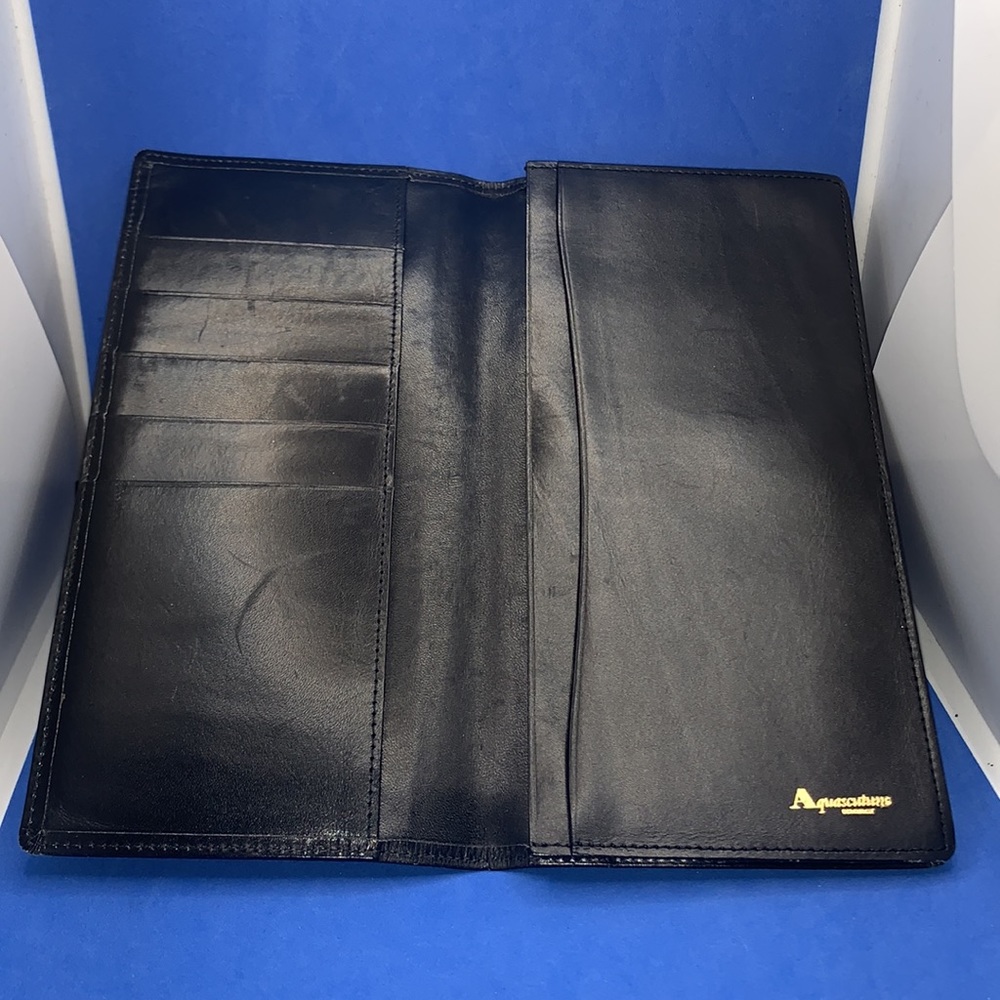 AQUASCUTUM of London Leather and Plaid Wallet new - Picture 2 of 9